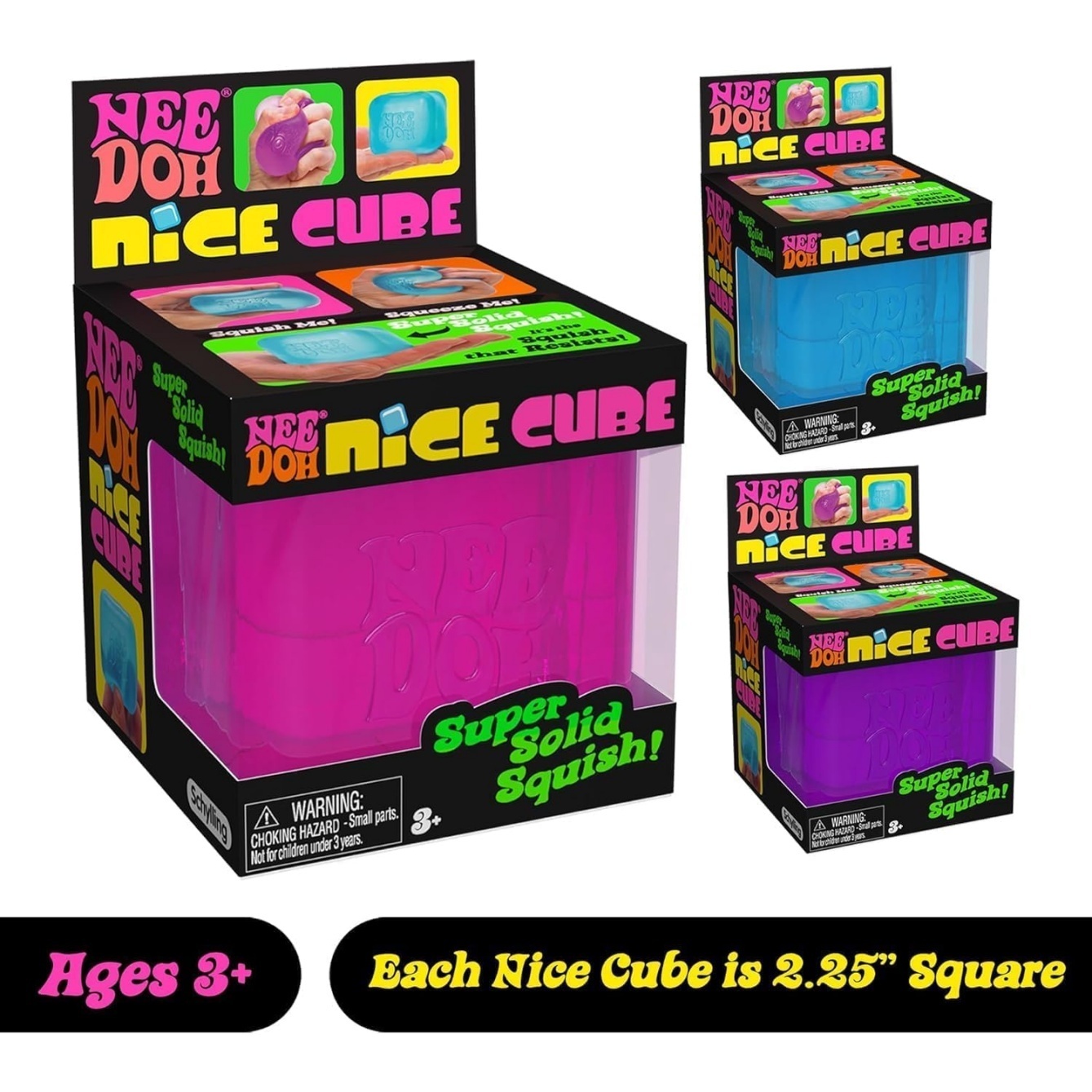 NeeDoh Nice Cube – Solid Squish – Purple - Image 2